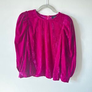 Vici Velvet Puff Sleeve Top